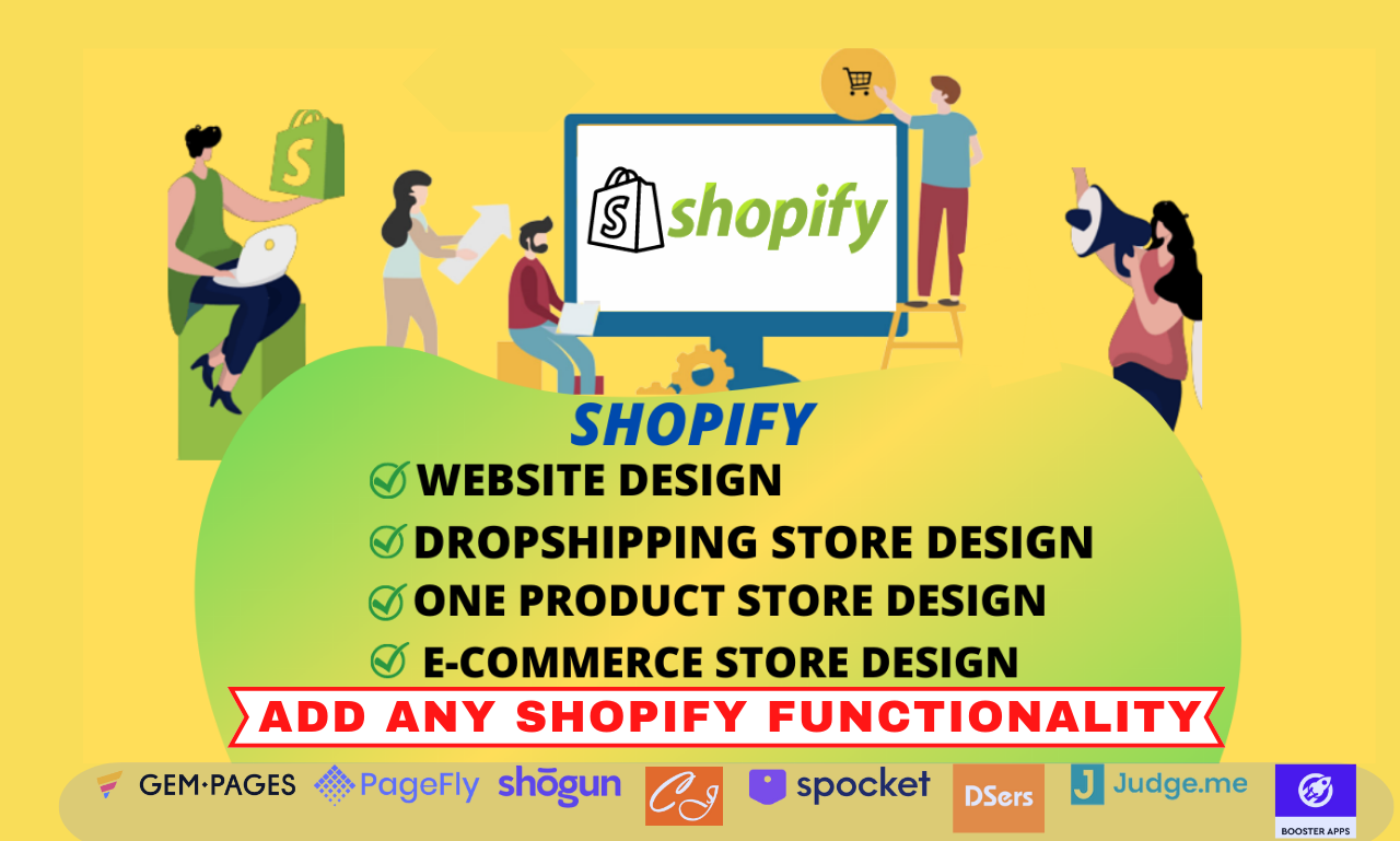 24772I will design shopify dropshipping store, one product store, shopify website des